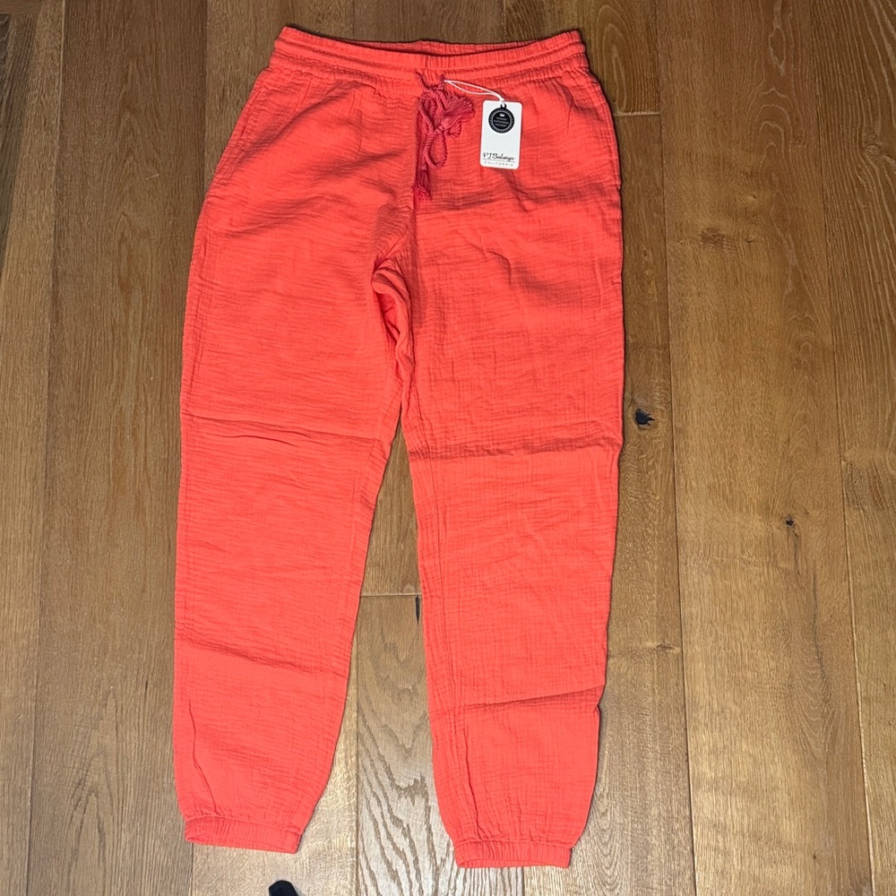 PJ Salvage Coral Jogger Pants size M